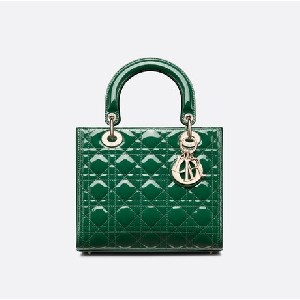 MEDIUM LADY DIOR BAG Patent Cannage Calfskin
