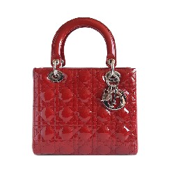 MEDIUM LADY DIOR BAG Patent Cannage Calfskin