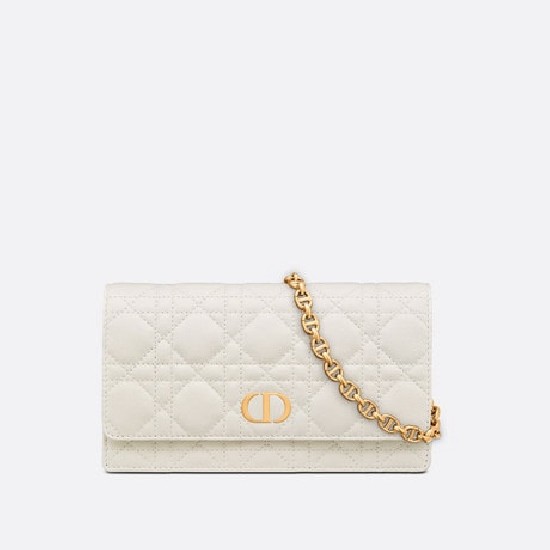 DIOR CARO BELT POUCH WITH CHAIN