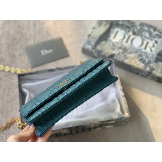 DIOR CARO BELT POUCH WITH CHAIN