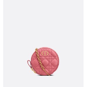 DIOR CARO ROUND POUCH WITH CHAIN