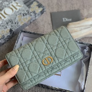 DIOR CARO BELT POUCH WITH CHAIN