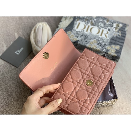 DIOR CARO BELT POUCH WITH CHAIN