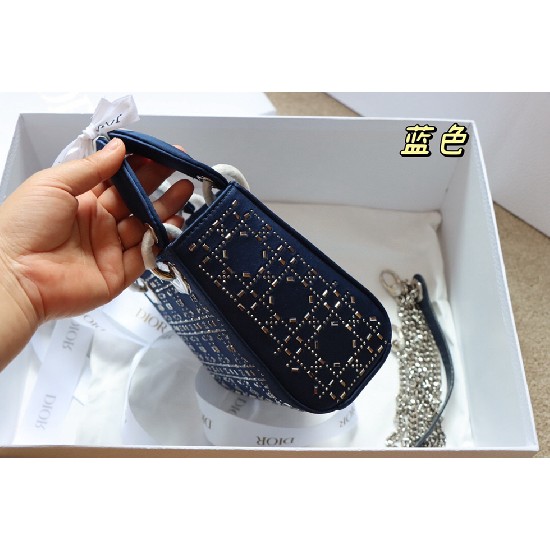 MINI LADY DIOR BAG Strass Cannage Satin