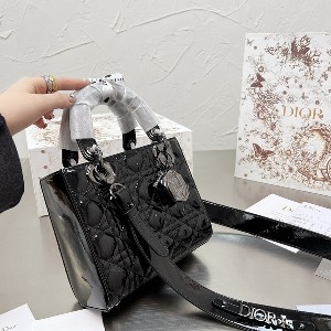 LADY DIOR MY ABCDIOR BAG Patent Cannage Calfskin