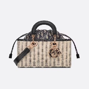 MICRO MEDIUM LADY D-JOY BAG Wicker