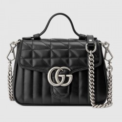 GG Marmont top handle bag leather