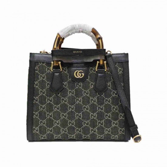 Gucci Diana Tote Bag in Black Denim