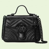 GG Marmont top handle bag leather