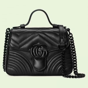 GG Marmont top handle bag leather