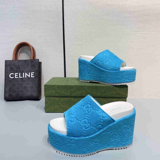 10colors wedge platform slide sandal