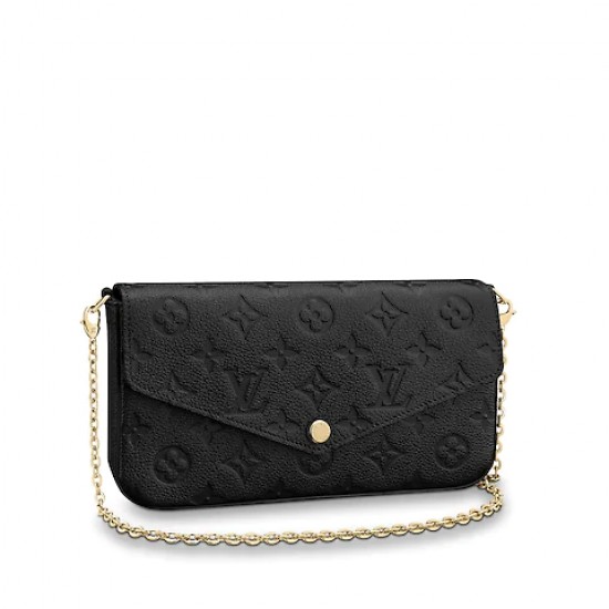 FÉLICIE POCHETTE MONOGRAM EMPREINTE BLACK