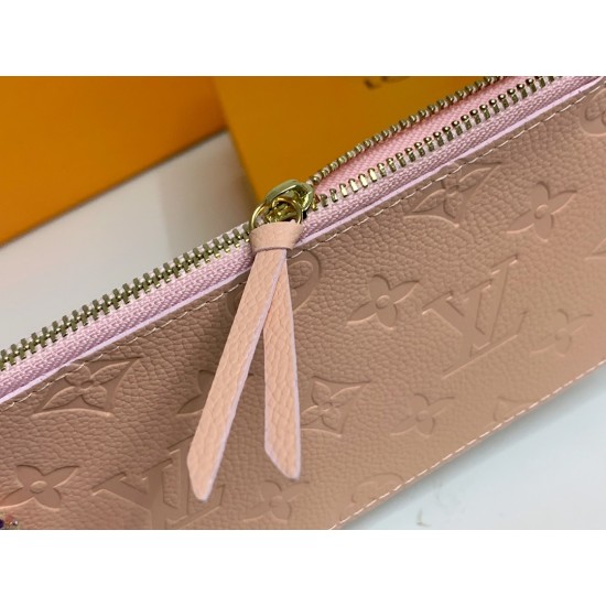 FÉLICIE POCHETTE MONOGRAM EMPREINTE ROSE POUDRE