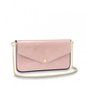 FÉLICIE POCHETTE VERNIS ROSE BALLERINE