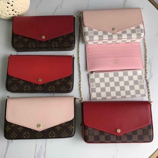 FÉLICIE POCHETTE MONOGRAM CHERRY