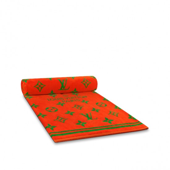 VUITTAMINS MONOGRAM BEACH TOWEL ORANGE