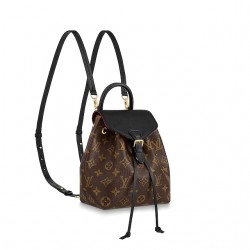 Montsouris BB/NM Backpack Monogram Canvas with Leather PM