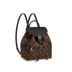 Montsouris BB/NM Backpack Monogram Canvas with Leather PM