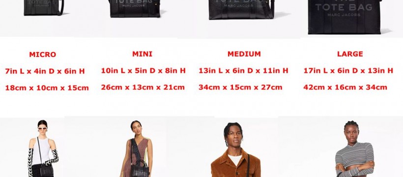 MJ THE TOTE SIZE CHART