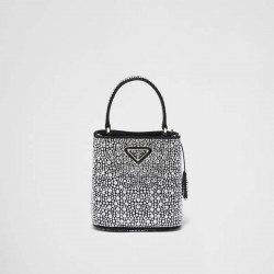 Prada Panier satin bag with crystals