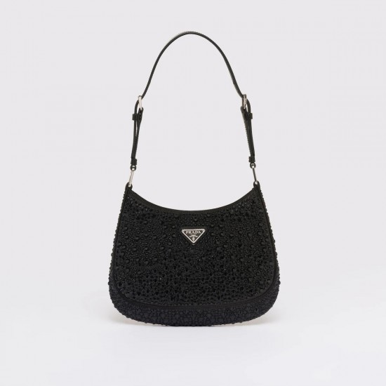 2colors Prada Cleo satin bag with crystals