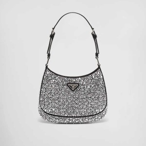 2colors Prada Cleo satin bag with crystals