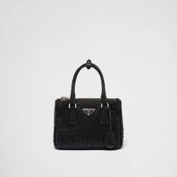 2colors Prada Galleria satin mini-bag with crystals