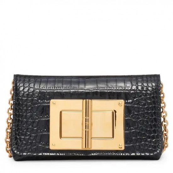 Mini Natalia Croc Embossed Leather Shoulder Bag